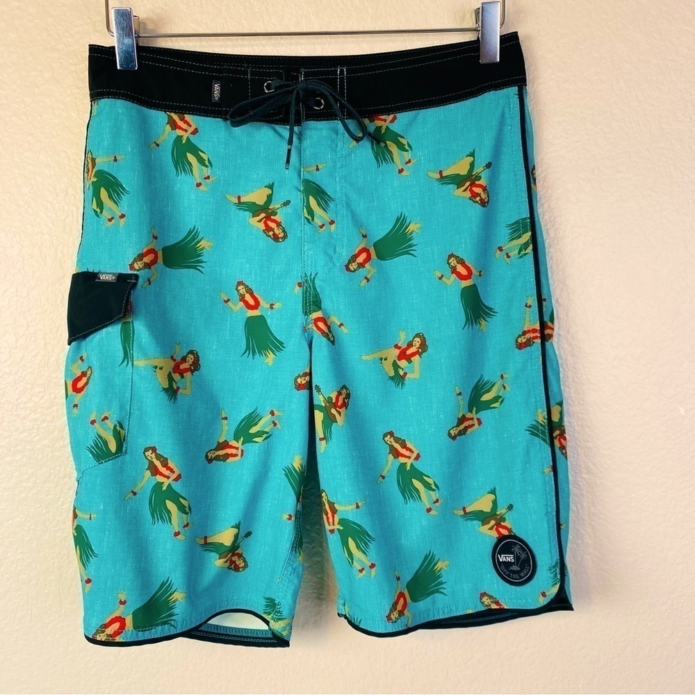 Vans Mix Scallop Baltic Hula Board Shorts Size 28 - Picture 2 of 7