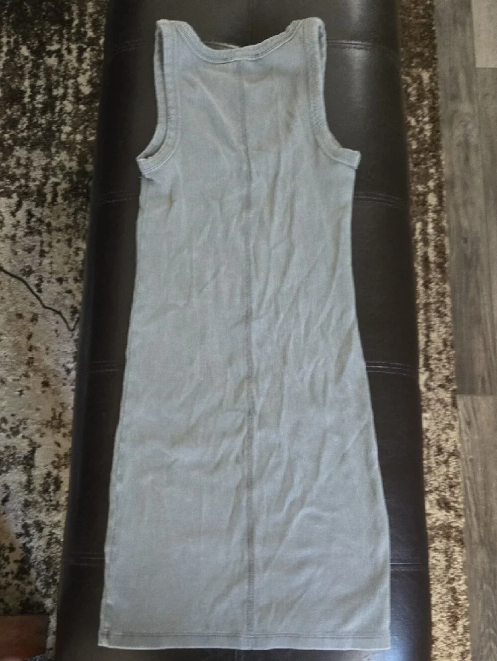 Zara Ribbed Tank Dress in Light Gray - Picture 4 of 4