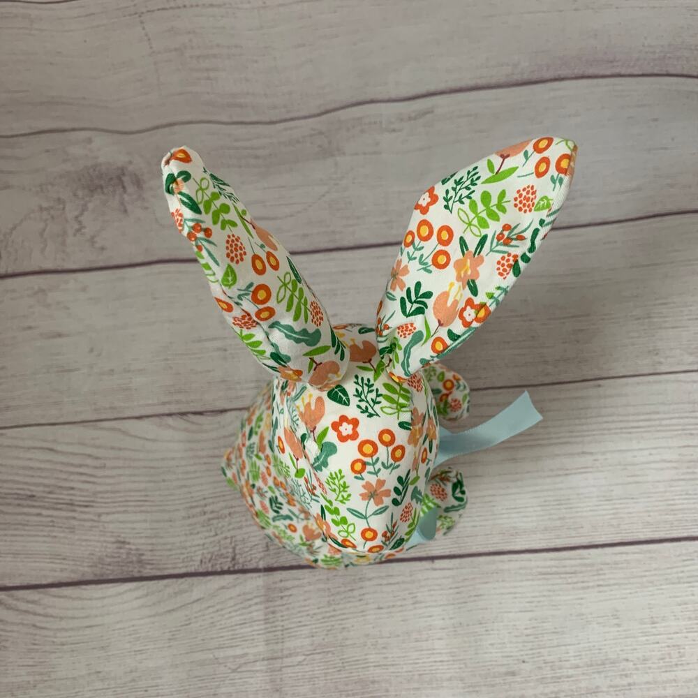 Cynthia Rowley Floral Easter Bunny Rabbit Figurine Lightweight Decoupage 14"H - Picture 5 of 14
