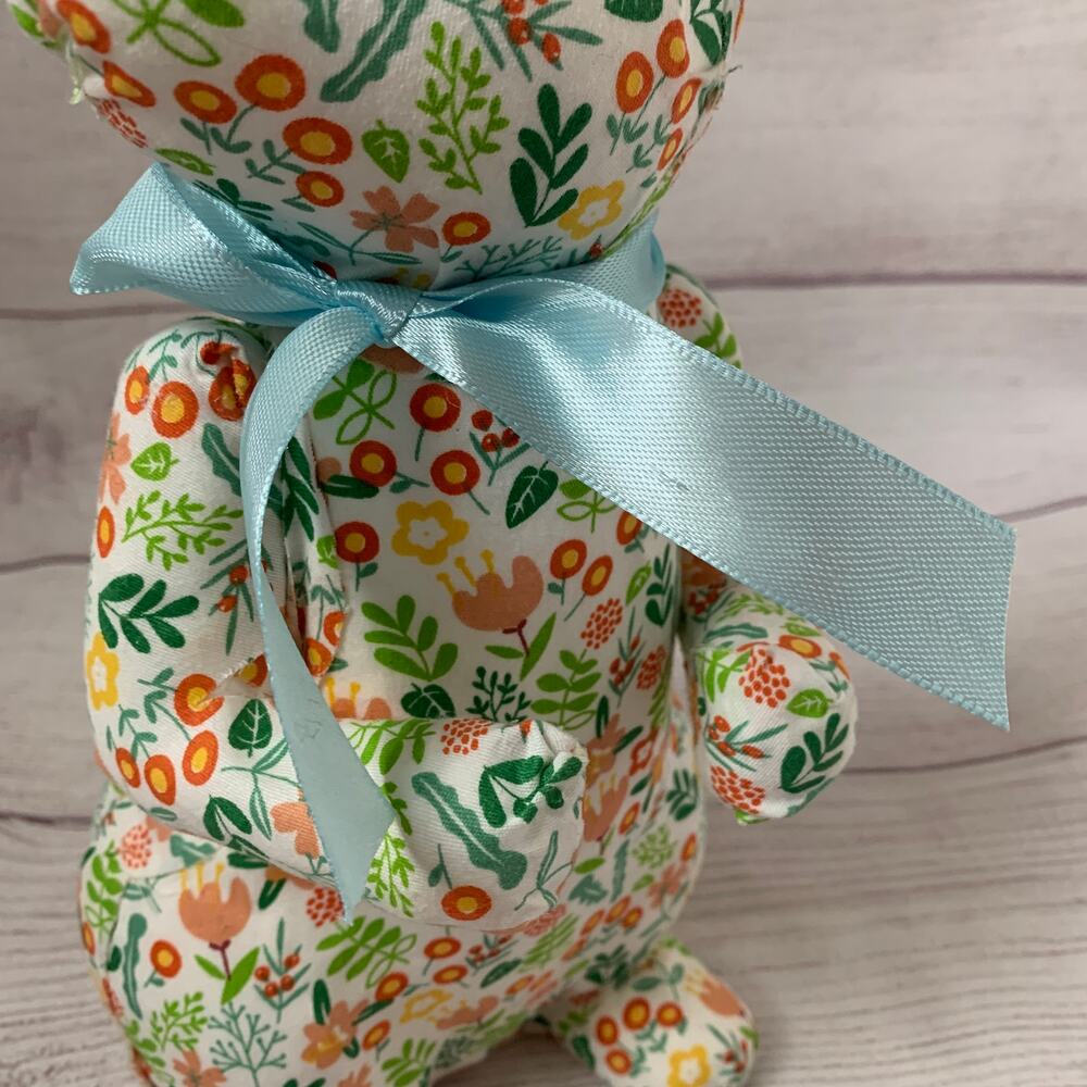 Cynthia Rowley Floral Easter Bunny Rabbit Figurine Lightweight Decoupage 14"H - Picture 8 of 14