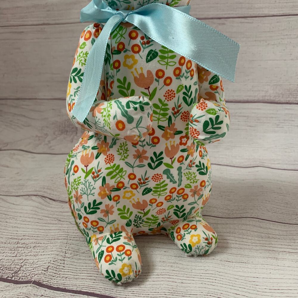 Cynthia Rowley Floral Easter Bunny Rabbit Figurine Lightweight Decoupage 14"H - Picture 11 of 14