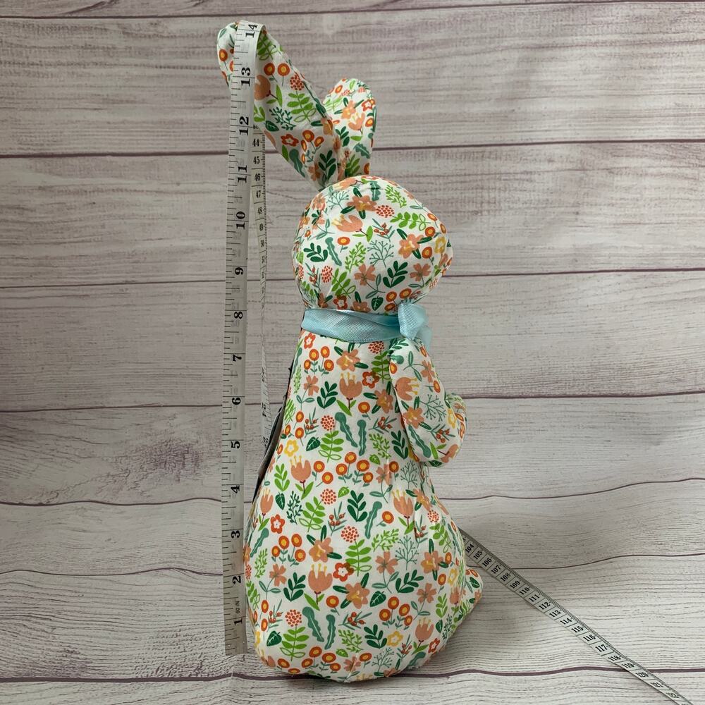 Cynthia Rowley Floral Easter Bunny Rabbit Figurine Lightweight Decoupage 14"H - Picture 14 of 14