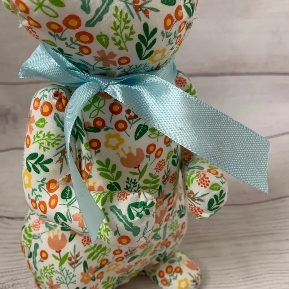 Cynthia Rowley Floral Easter Bunny Rabbit Figurine Lightweight Decoupage 14"H - Picture 8 of 14