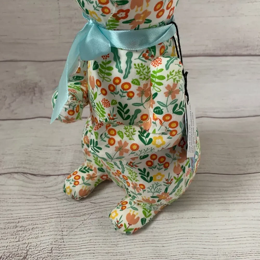 Cynthia Rowley Floral Easter Bunny Rabbit Figurine Lightweight Decoupage 14"H - Picture 13 of 14