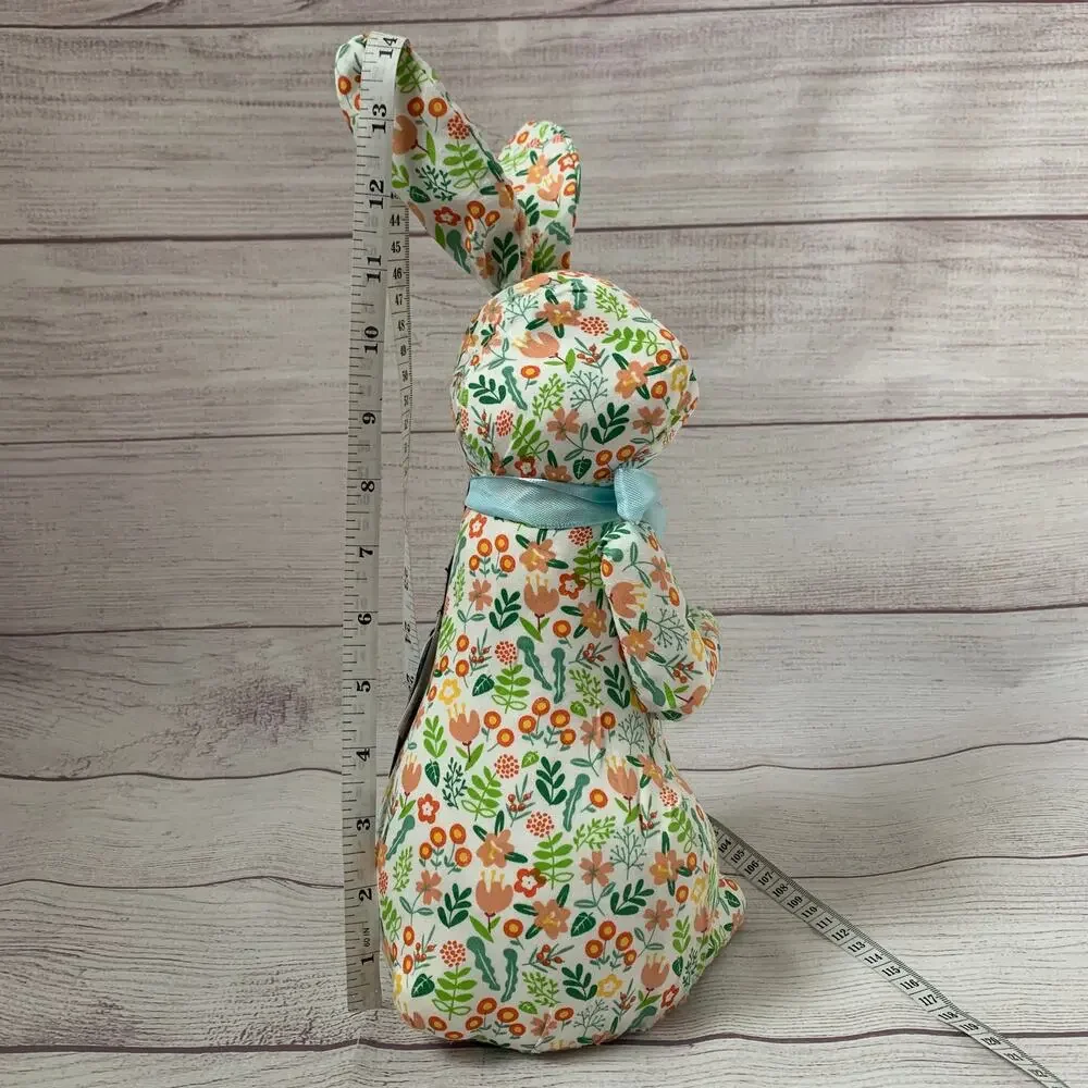Cynthia Rowley Floral Easter Bunny Rabbit Figurine Lightweight Decoupage 14"H - Picture 14 of 14
