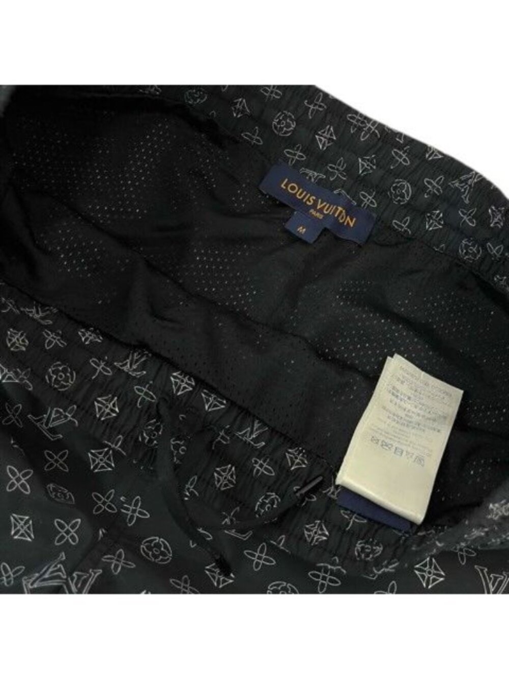 Louis Vuitton Monogram Shorts Nylon Logo All Over Pattern M Black - Picture 6 of 9