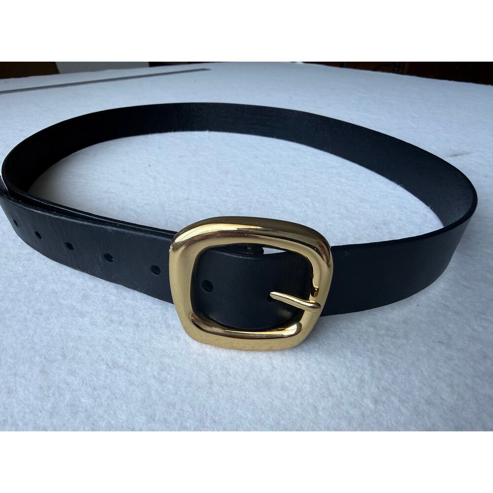 Madewell Women The Essential Leather Belt Black XL