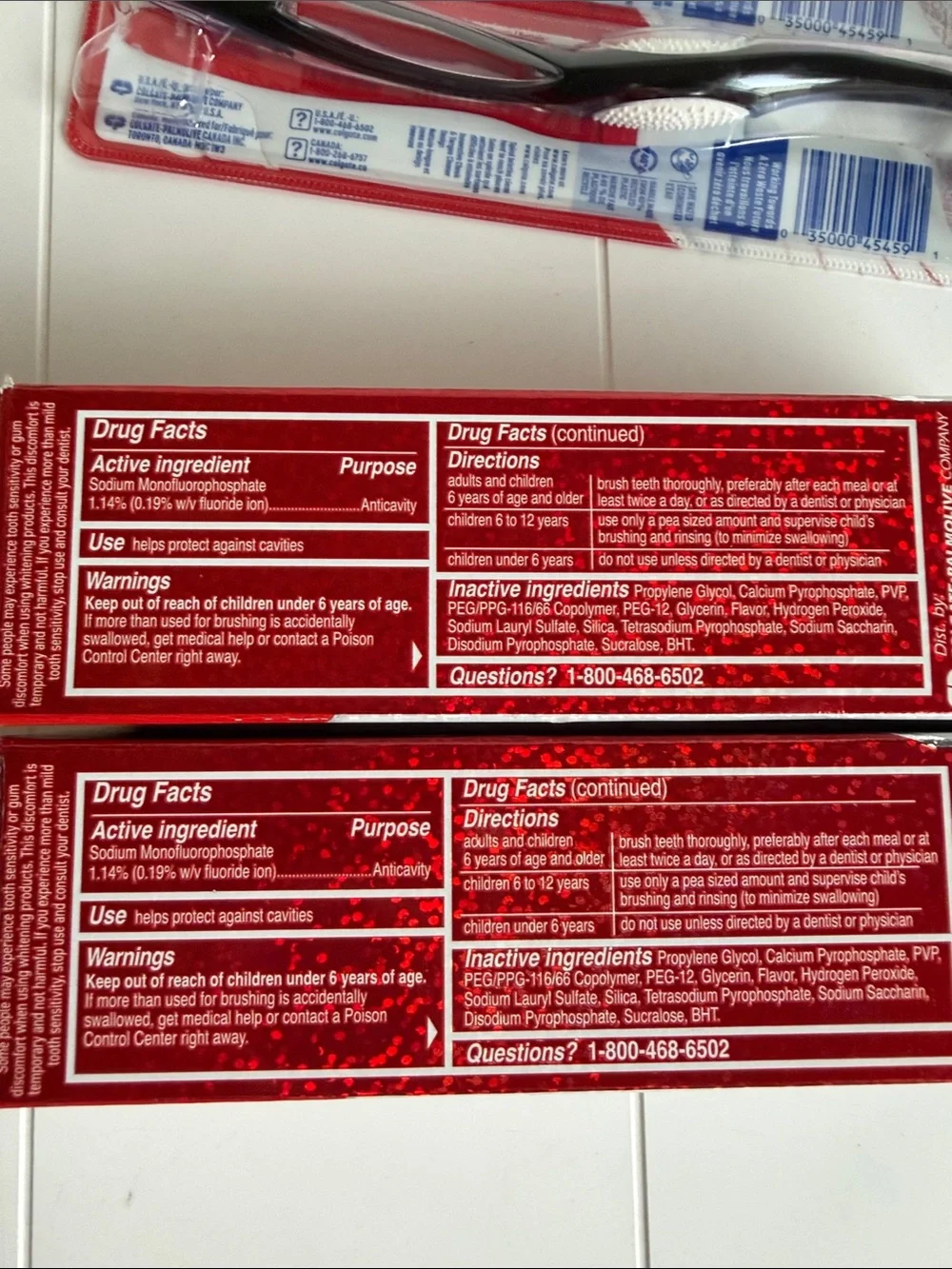 Colgate Optic White Toothpaste + 2 Toothbrushes - Red & Black - Picture 8 of 8