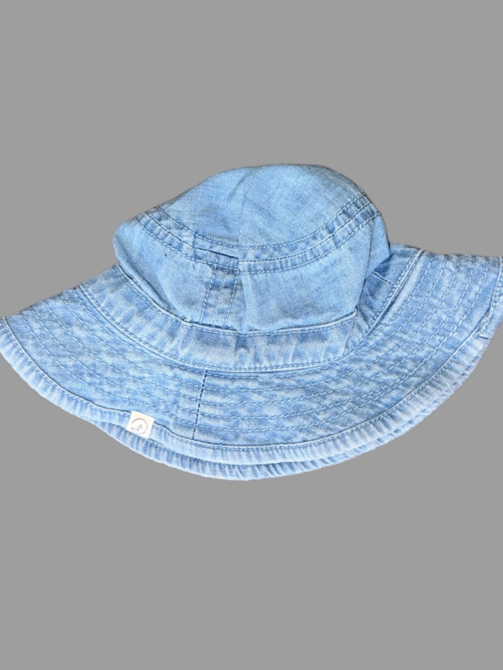 Carter's Organic Cotton Baby Bucket Hat | Unisex | 0-3M | Denim | Like New