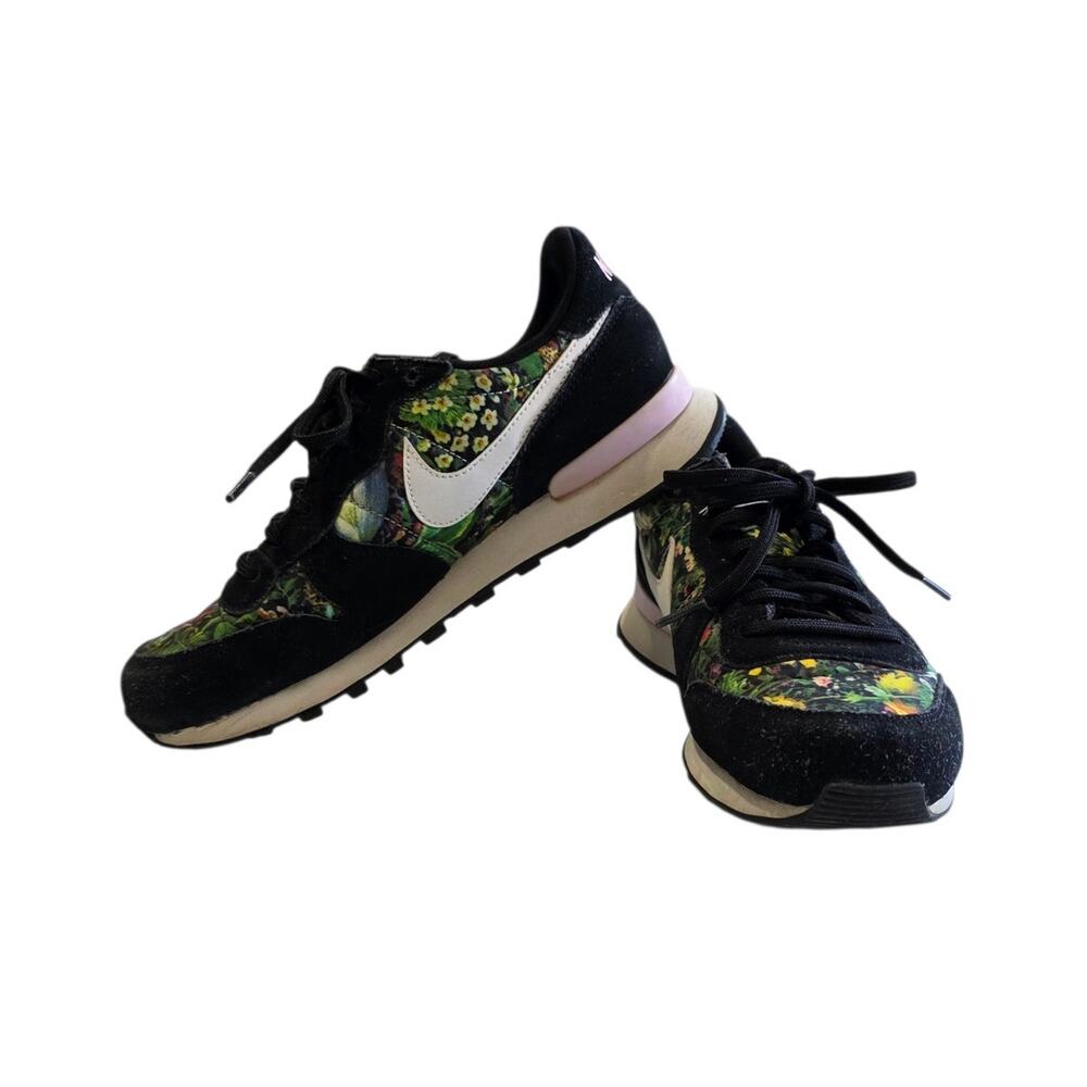 Nike Internationalist Spring Garden Premium Sneakers Black Floral Size 7.5 - Picture 4 of 9