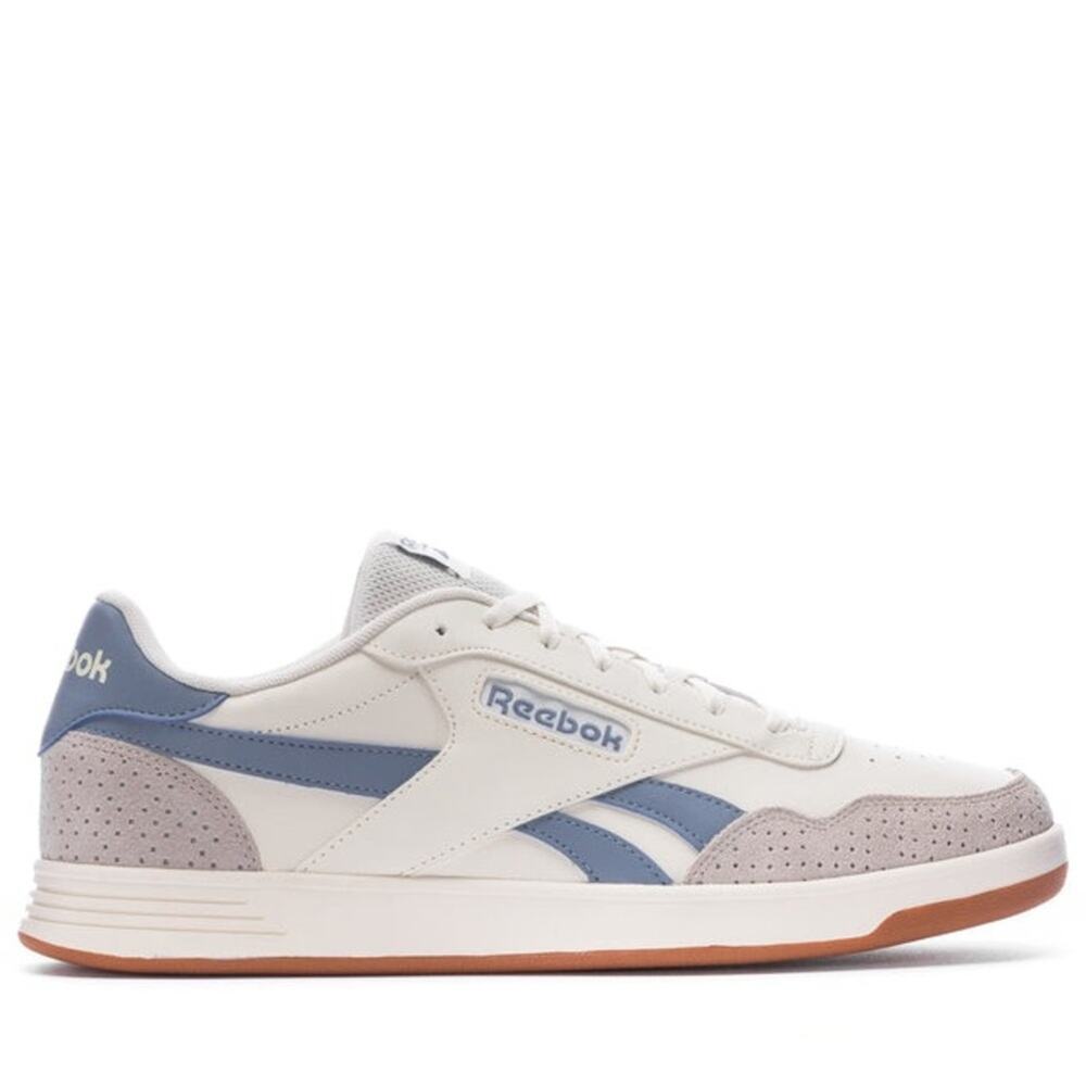 EUC Reebok Men's Court Advance Cream and Blue Athletic Shoes Size 9