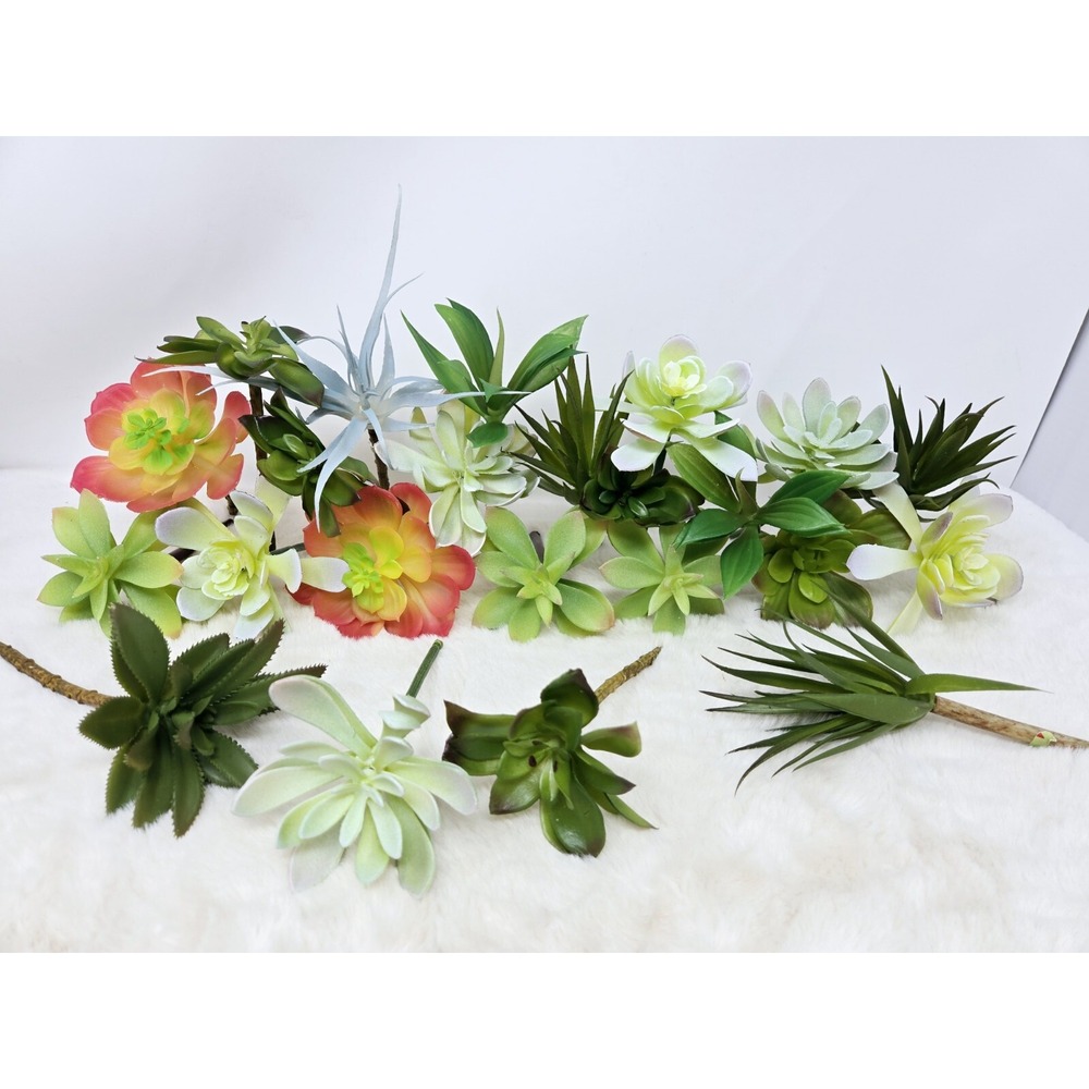 Succulents LOT Artificial Flowers-Brand New- Aquarium-Decor Fish Tank - Picture 3 of 6