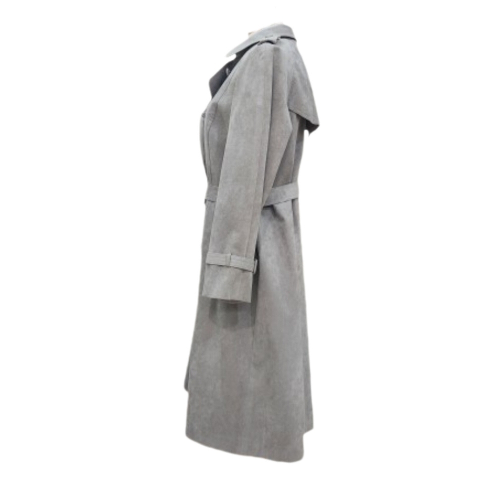 80s Vintage SalonStyle Ltd. Washable Suede, Trench, Gray, Womens XL - Picture 5 of 8
