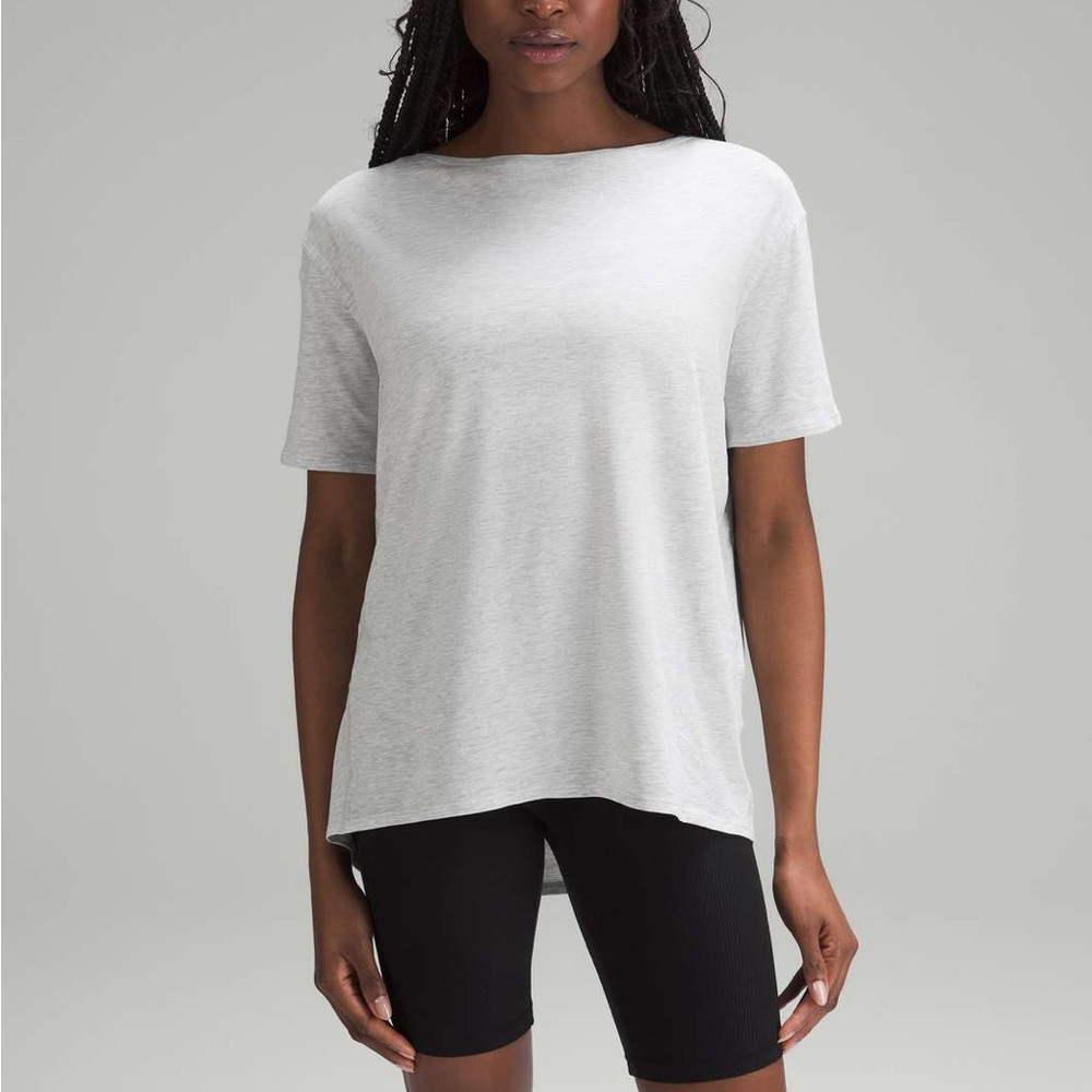 Lululemon Back in Action Short-Sleeve Shirt Heathered Core Ultra Light Grey