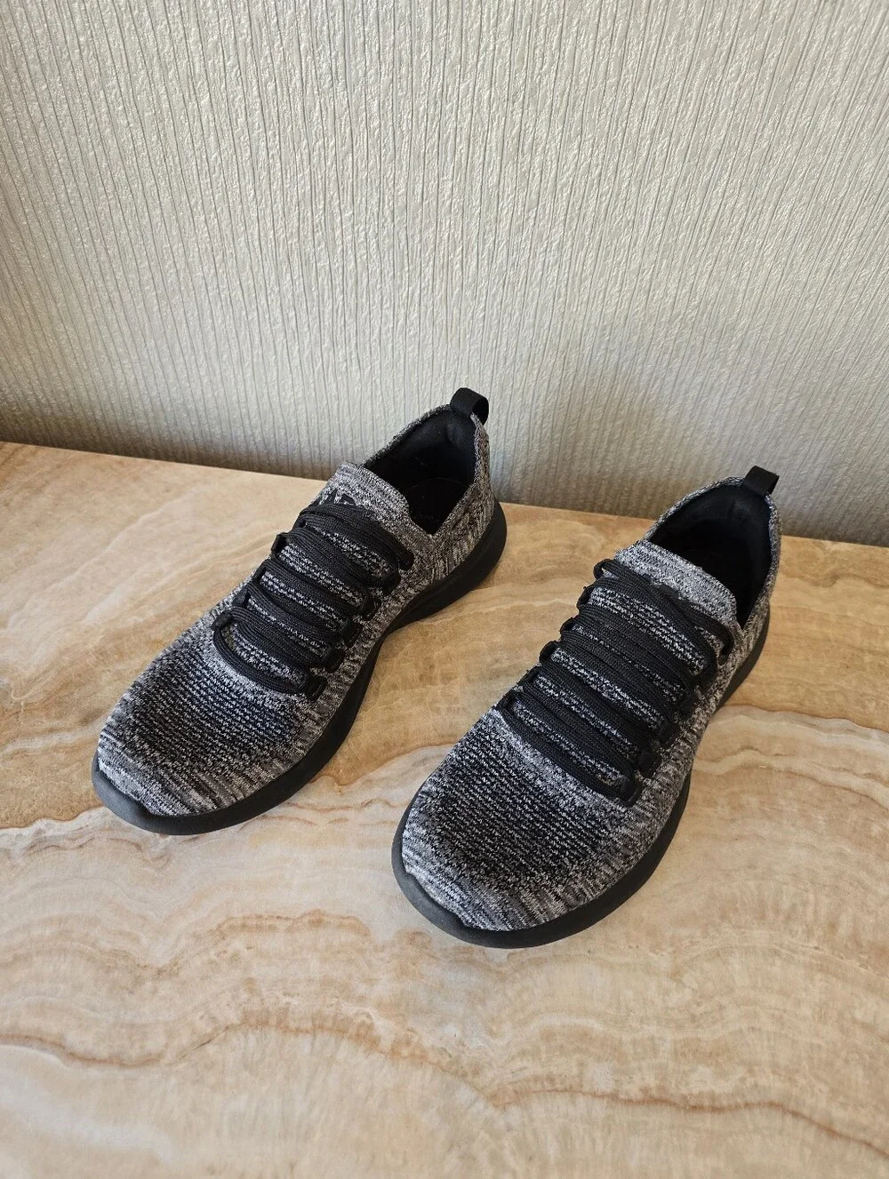 APL Texlchloom Knit Racer Sneakers Black Gray - Picture 1 of 11