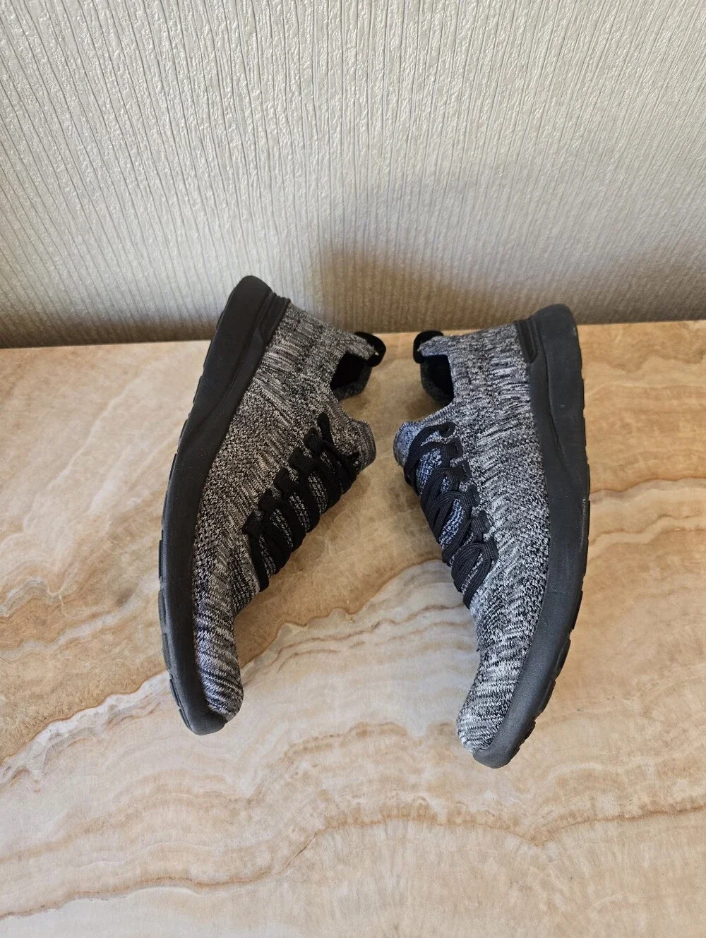 APL Texlchloom Knit Racer Sneakers Black Gray - Picture 3 of 11