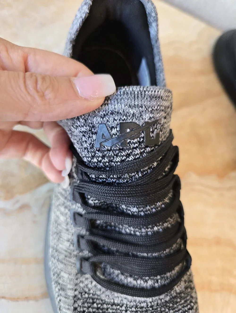 APL Texlchloom Knit Racer Sneakers Black Gray - Picture 9 of 11
