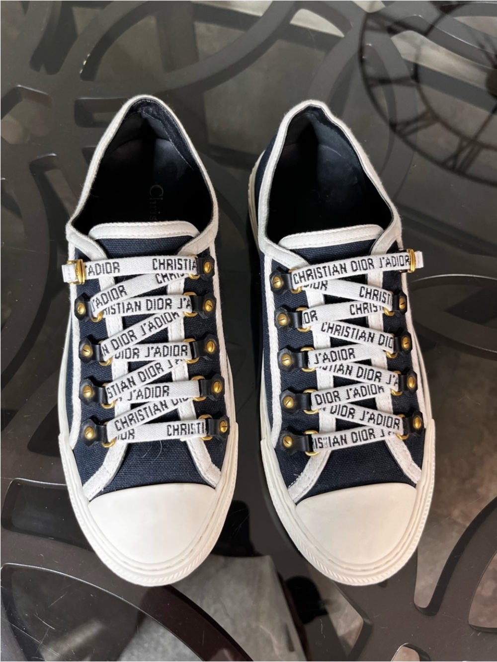 Christian Dior Walk'n'Dior Black
Canvas Low-Top Sneakers Sz 8 Women's - Picture 2 of 6
