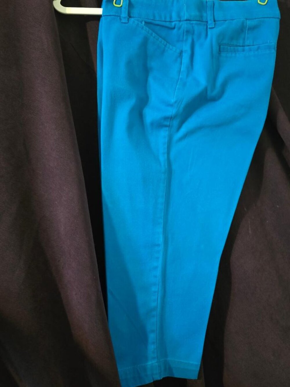 8 St Johns Bay Capri Pants Women's Turquoise dream Mid Rise Rinse - Picture 5 of 5