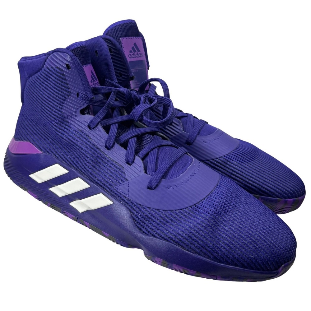 Adidas Pro Bounce 2019 Collegiate Purple EF0669 Men's Size 20 RARE Excellent‎