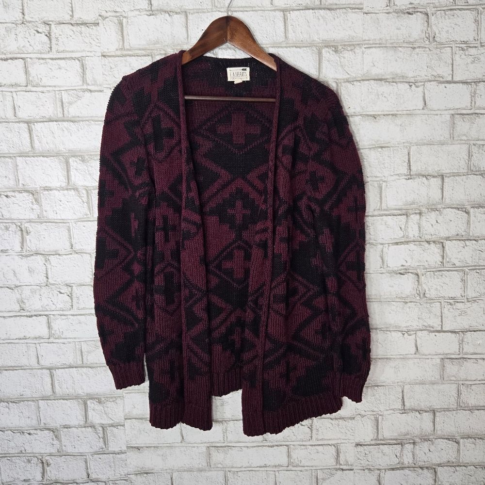 LA Hearts aztez printed cardigan sweater