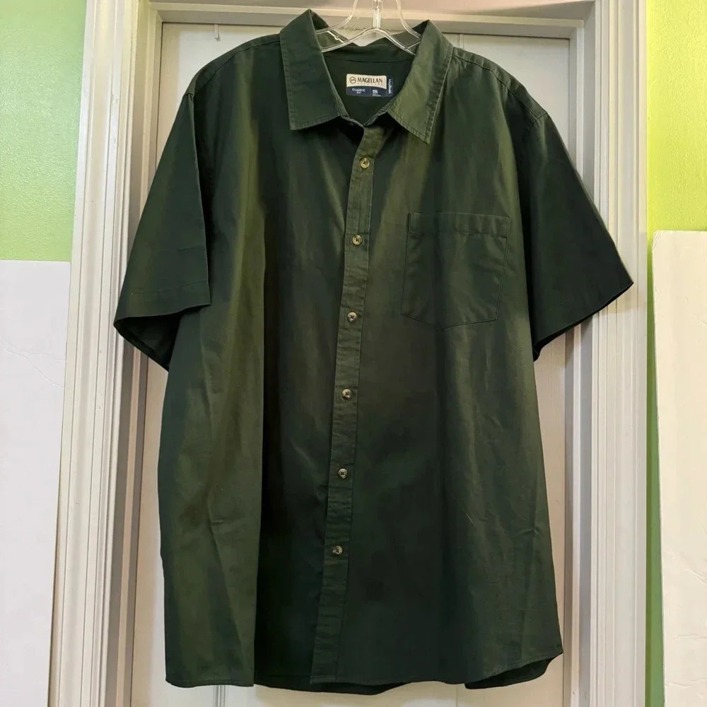 Magellan Outdoor MagShield Classic Fit Short Sleeve Button Down Shirt