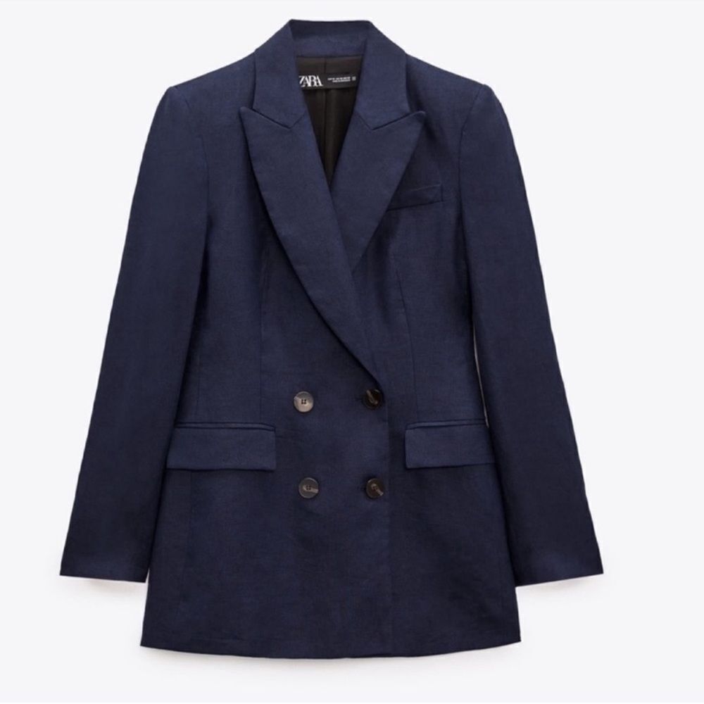 NWT ZARA LINEN BLAZER Size XS