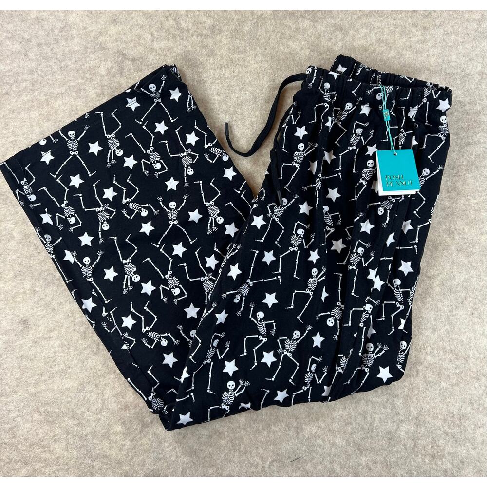 Posh Peanut Women's French Terry Bamboo Puddle Pants Funny Bones Medium NEW Glow