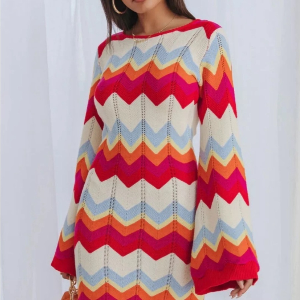 VICI Knit Wide Sleeve Dress