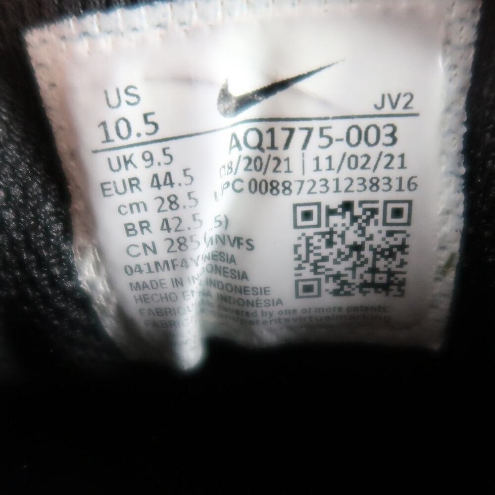 Nike Shoes Mens 10.5 Sneakers Ebernon Low Basketball Trainer Active Casual Black - Picture 6 of 12