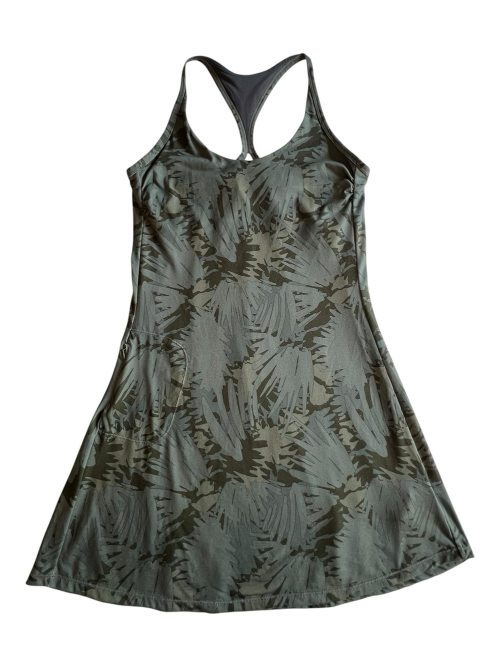 Prana Olive Green Racerback Tank Dress Size Medium