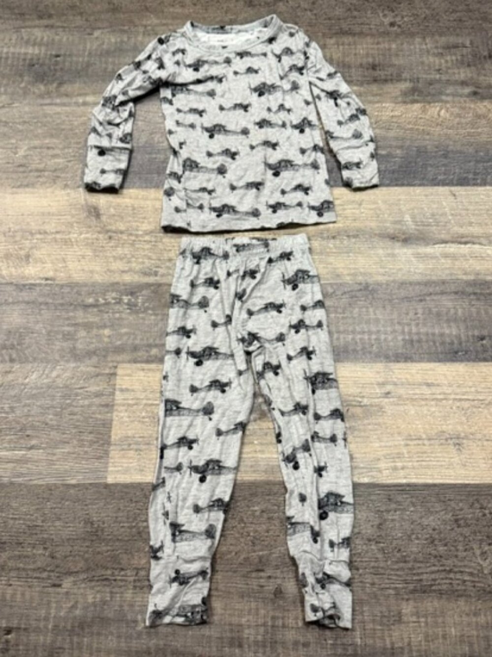 Posh Peanut 2T Pajamas Plane Print