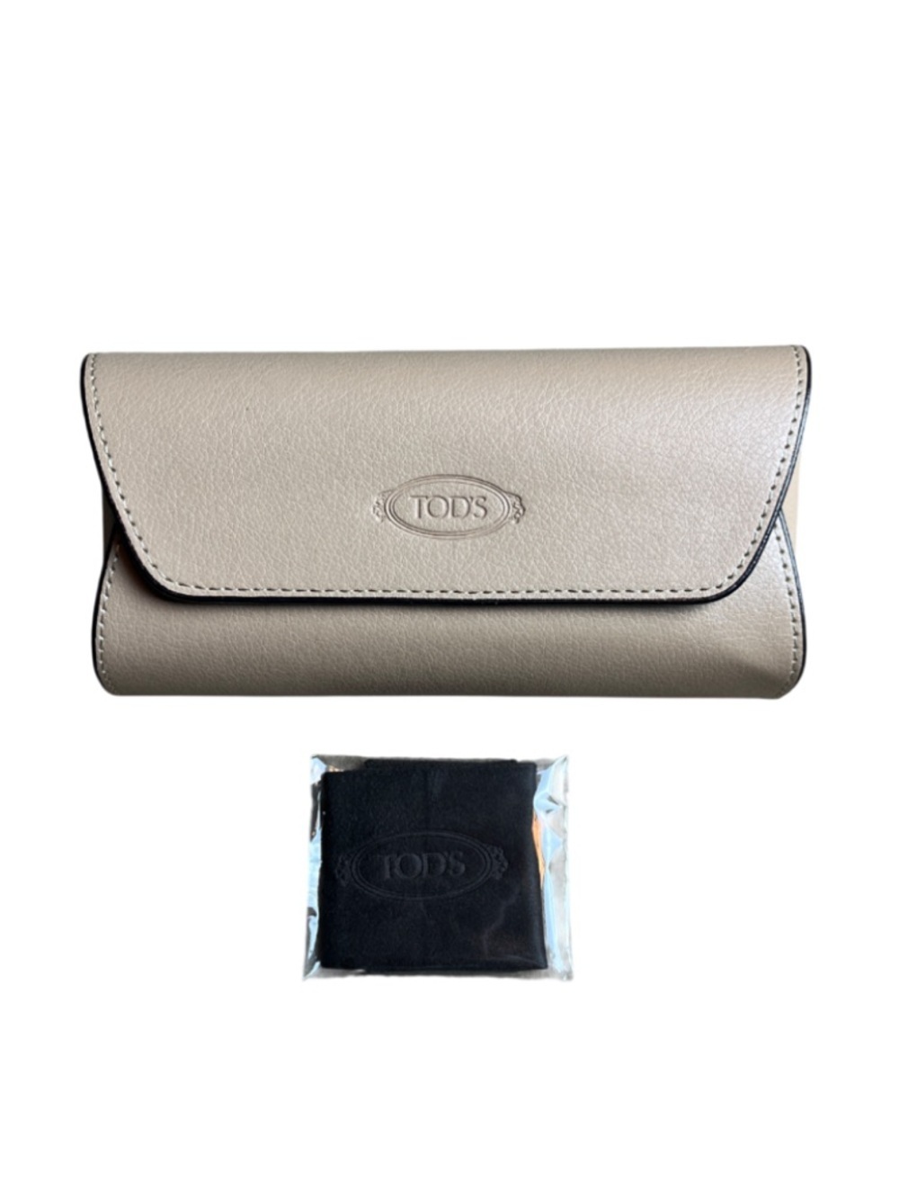 TOD'S Sunglass Case & Cleaning Cloth NWOT