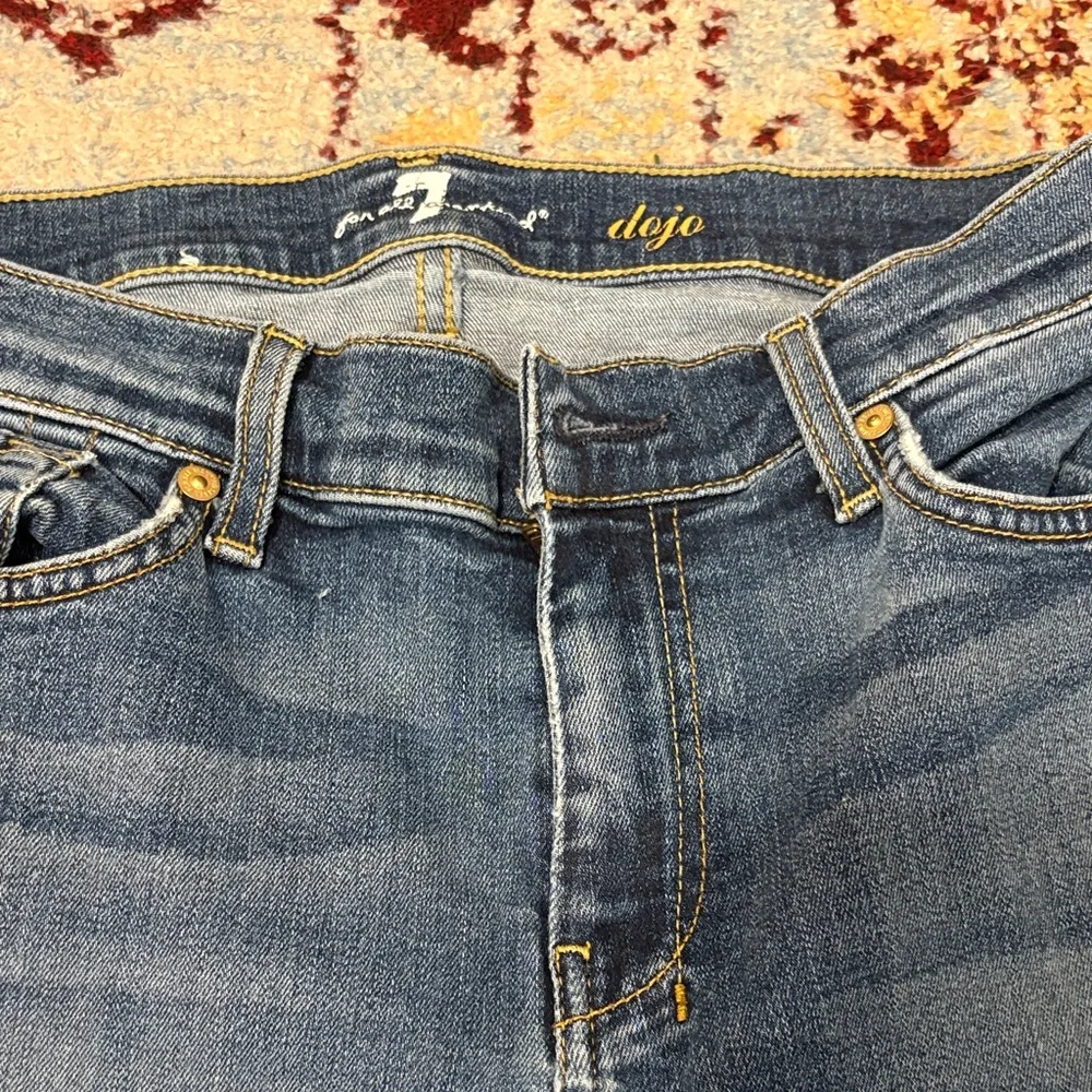 7 For All Mankind Women's Medium Blue Bootcut Jeans - Picture 5 of 7