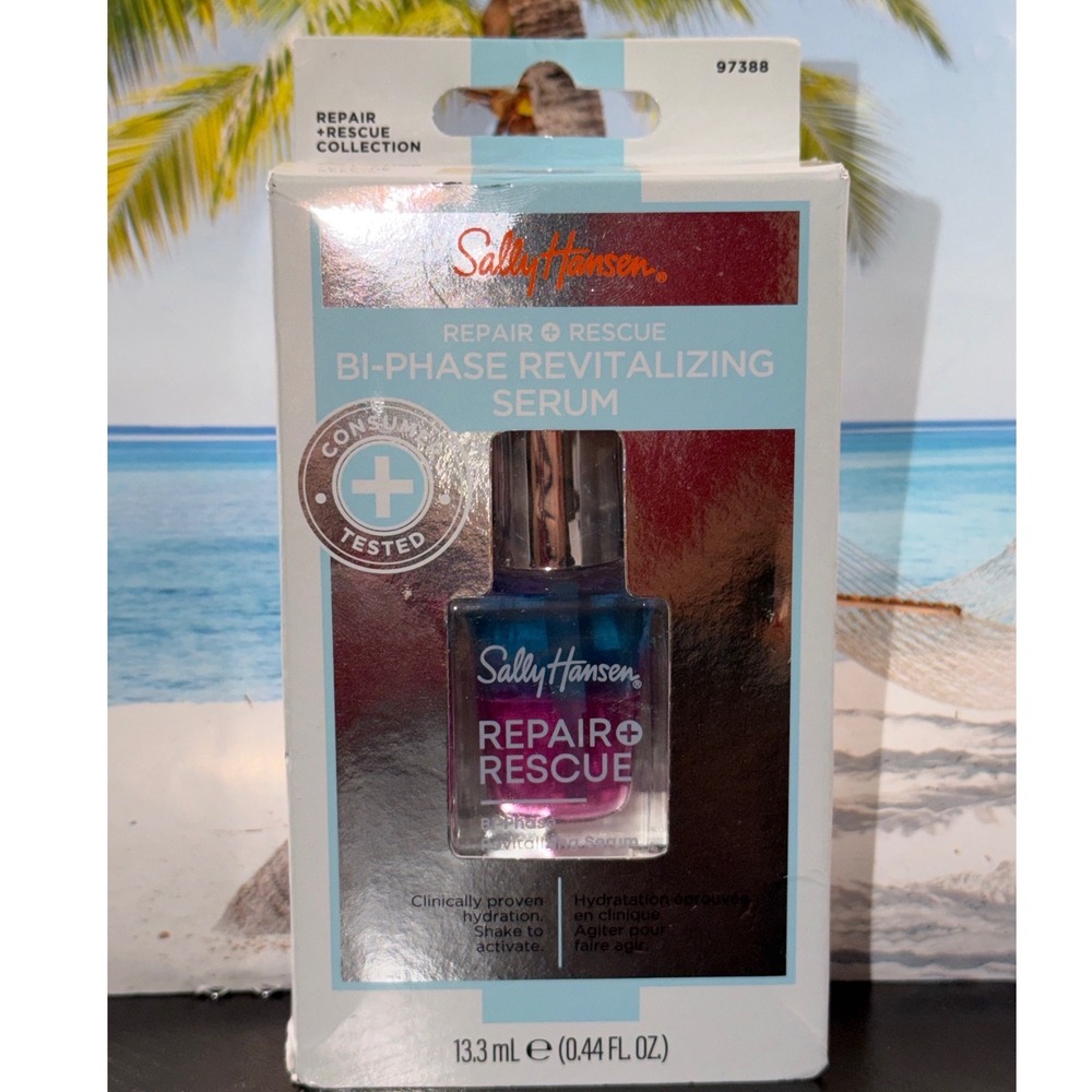 Sally Hansen Repair + Rescue Bi-Phase Revitalizing Nail Serum 0.44oz NEW