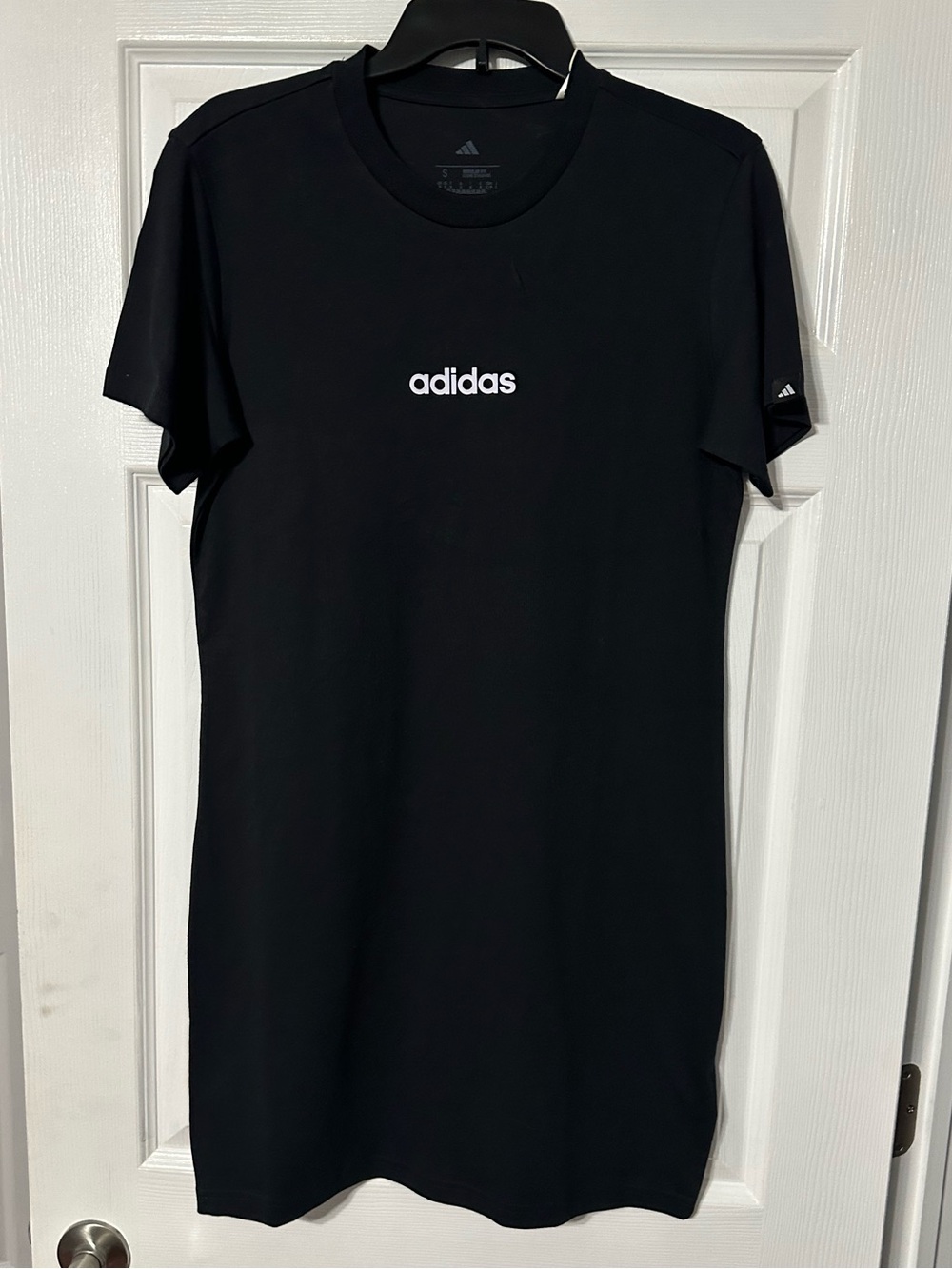 NWT adidas Black Crewneck Logo Tee Dress