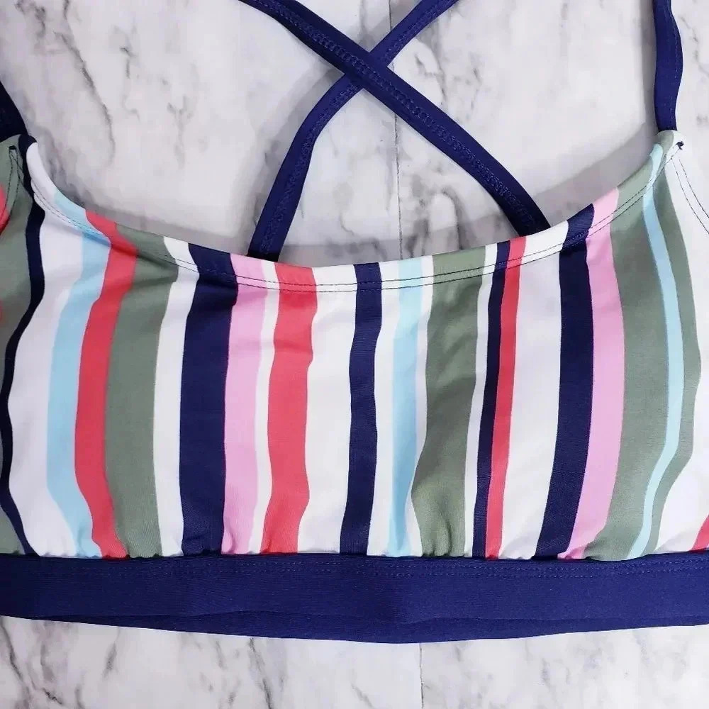Kona Sol Bikini Top Bra Bralette Strappy Swimsuit Size Medium Multicolor… - Picture 6 of 15