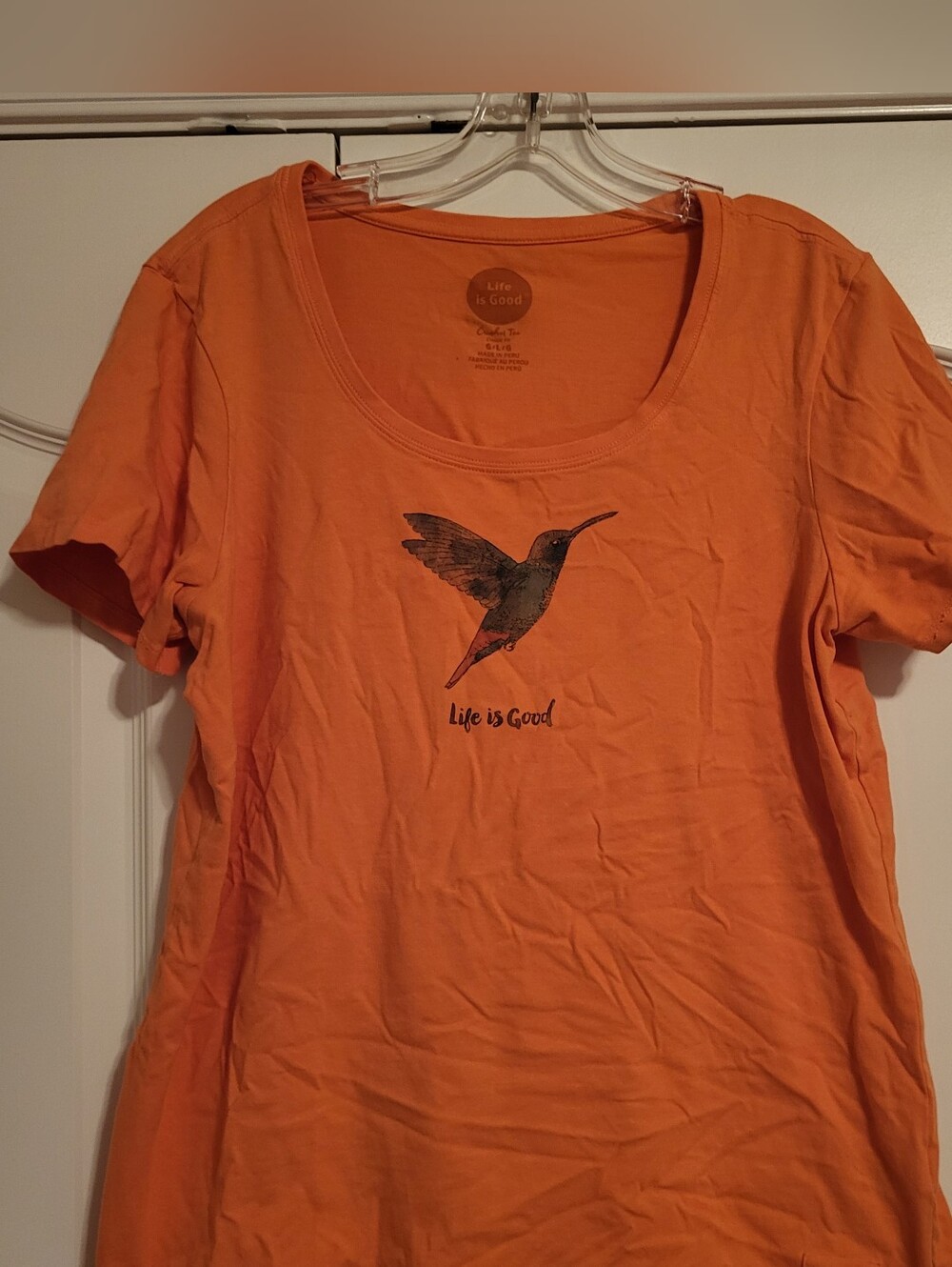 Life is Good Orange Hummingbird T-Shirt