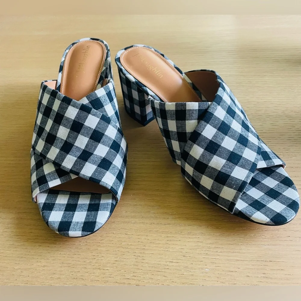 NEW J.Mclaughlin Tribeca Slide in Picnic Gingham Size 8.5 - Picture 4 of 16