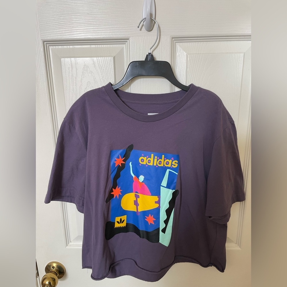adidas Purple Short Sleeve Graphic Tee
