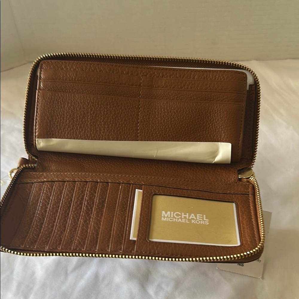 Michael Kors Tan Leather Wristlet - Picture 4 of 6
