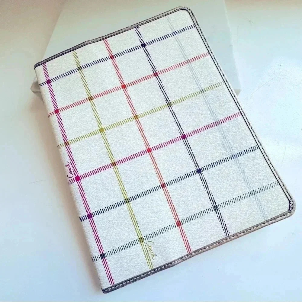 Coach Signature Peyton Tattersall iPad Leather Case