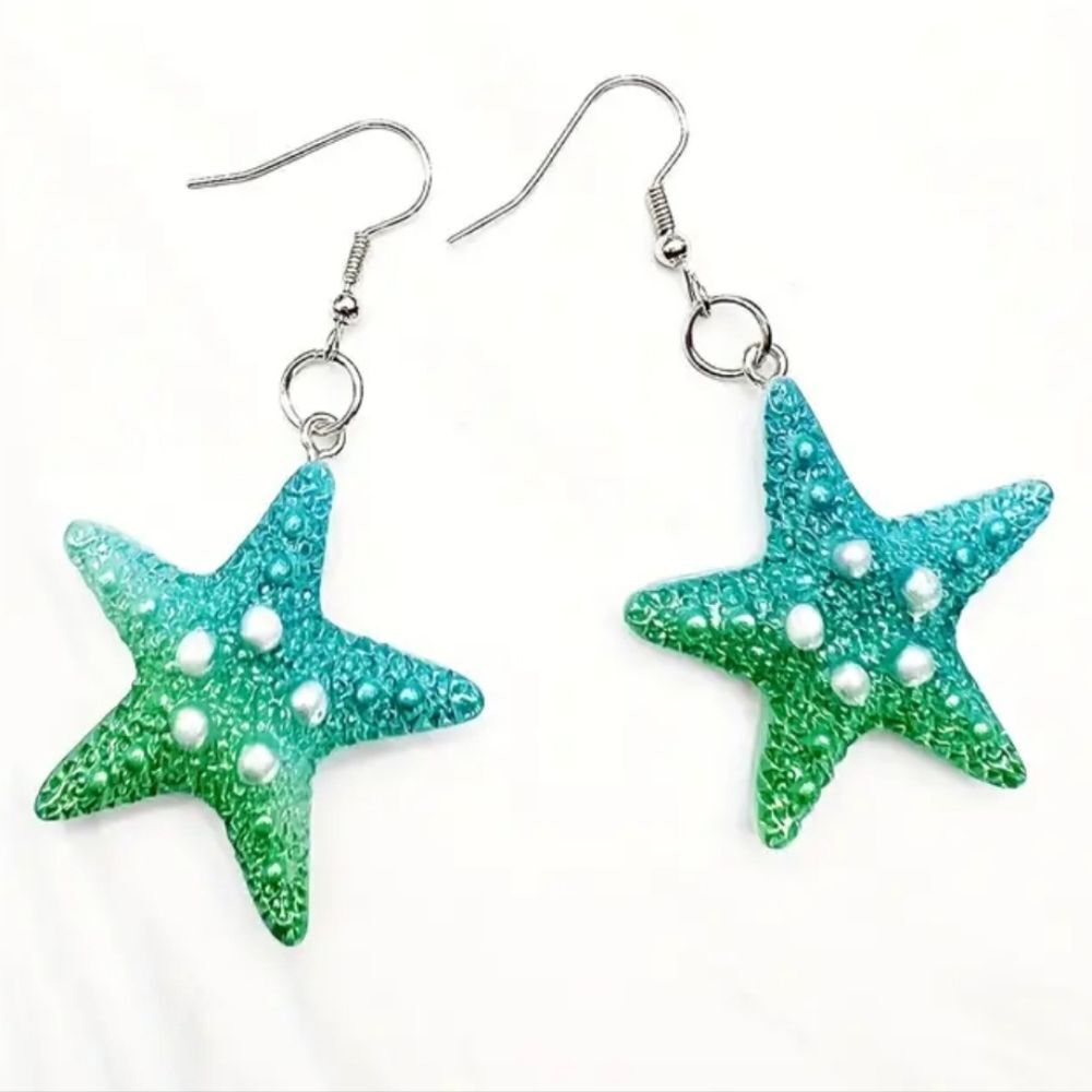 Hand crafted Starfish Dangle Earrings