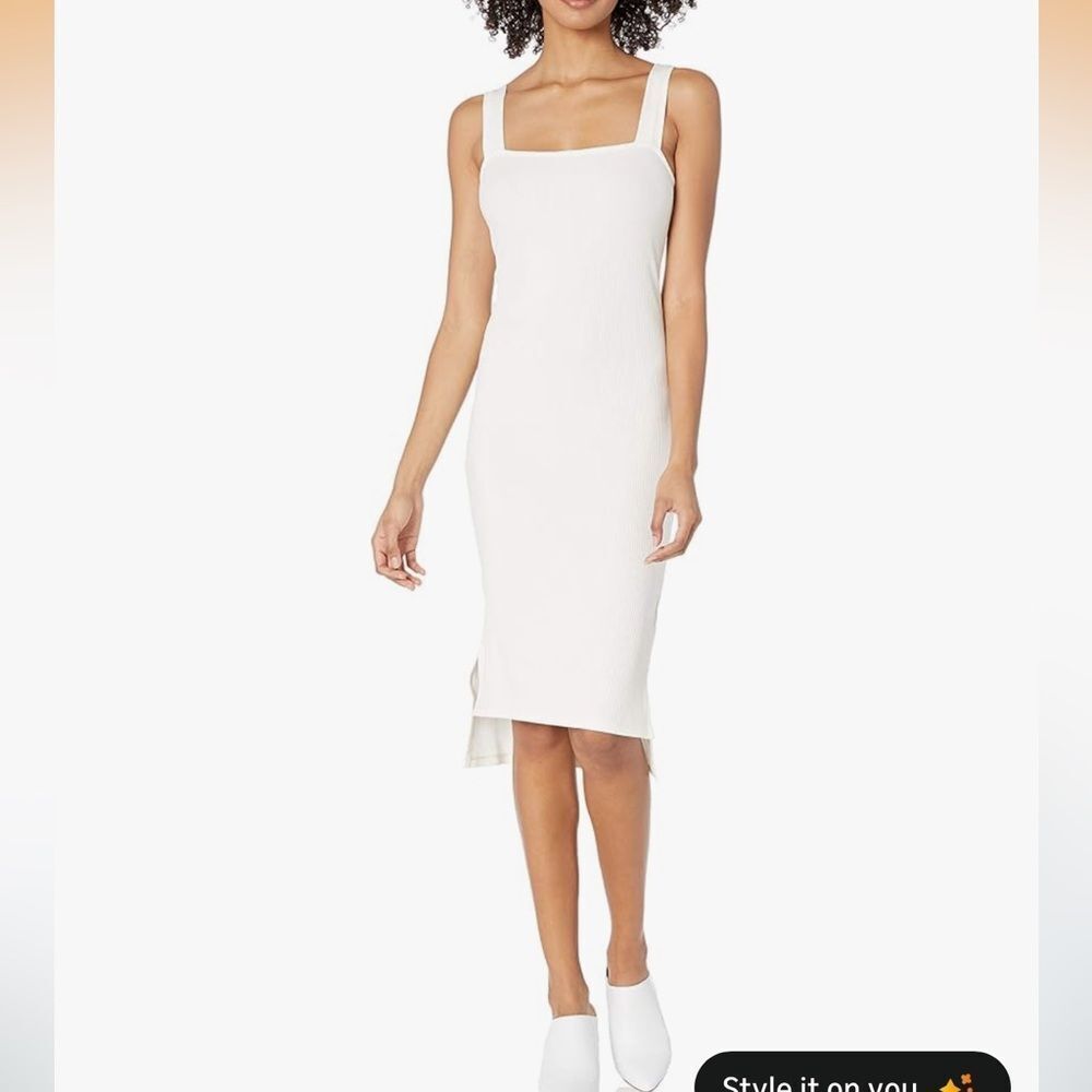 The Drop Womens Amelia Square-Neck Strappy Bodycon Midi Tank Dress NWT