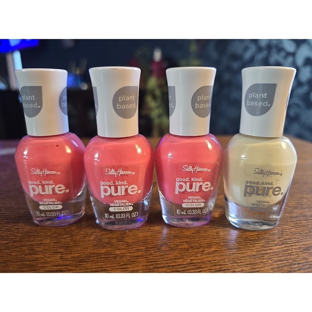 Sally Hansen, good kind pure, nail polish set of 2, 200 Pink Cloud & 270 Coral