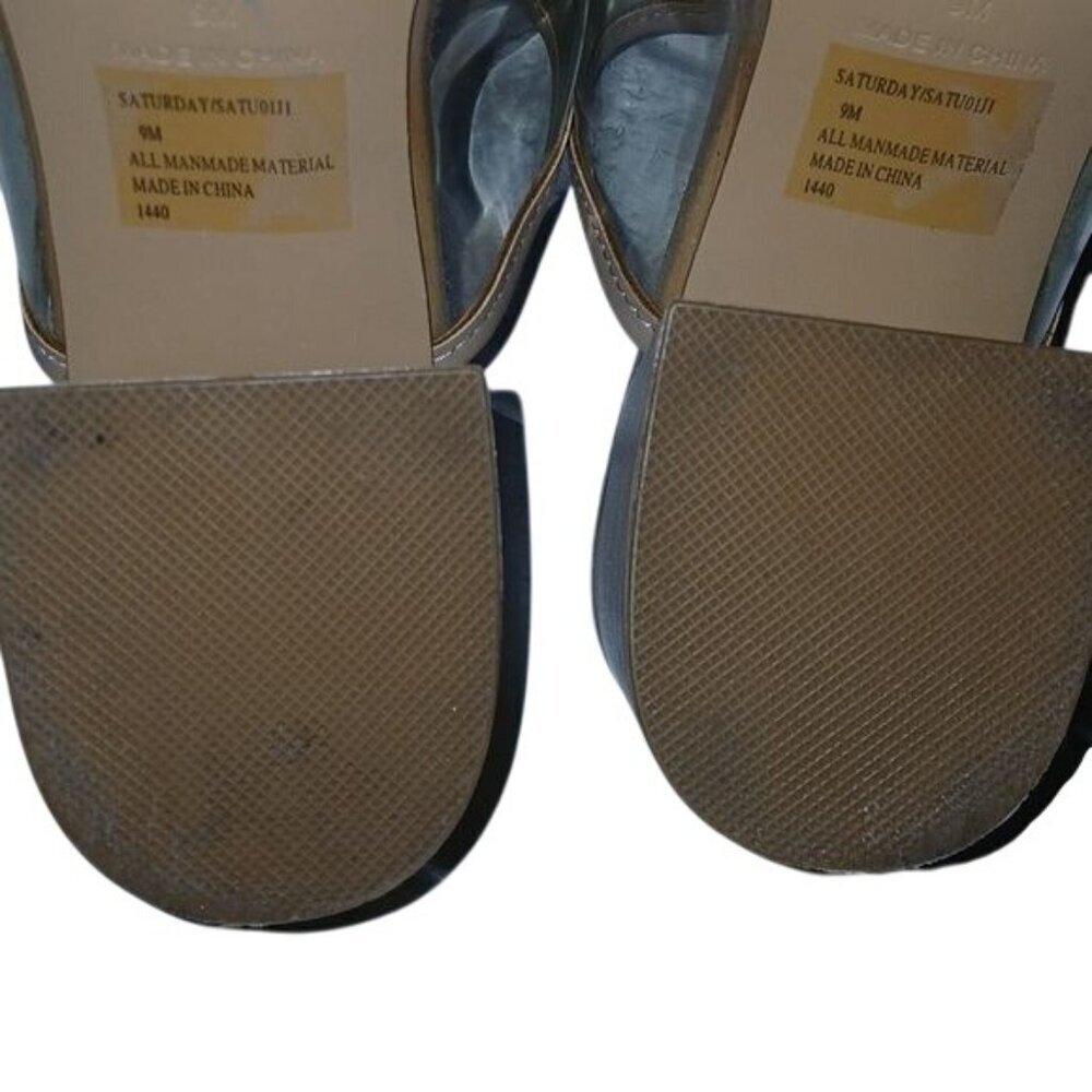 Madden Girl Clear Beige Block Heel Leather Sandals - Picture 6 of 6