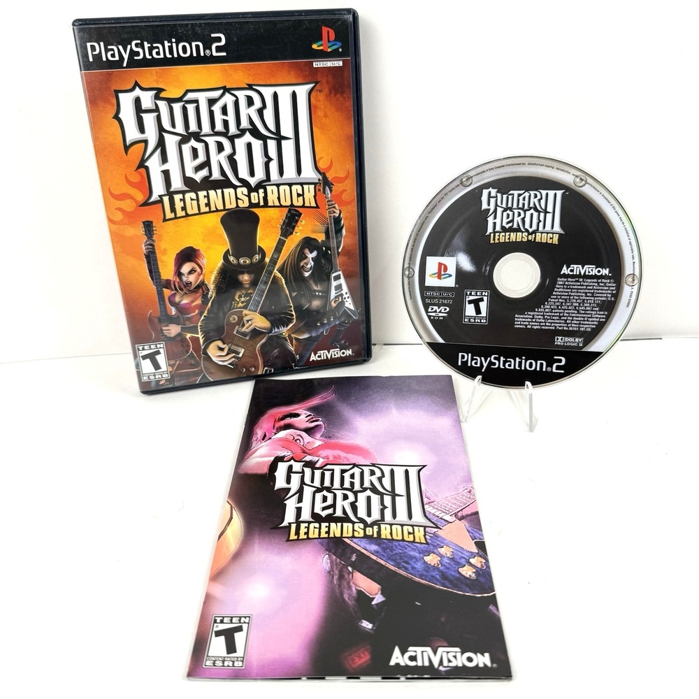 Guitar Hero 3 III: Legends of Rock (Sony PlayStation 2, PS2, 2007) CIB Complete