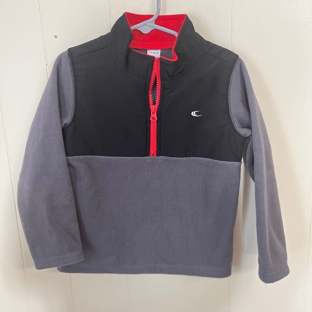 Carter's Toddler 1/4 Zip Fleece Jacket Pullover Mock Neck Sz 4T