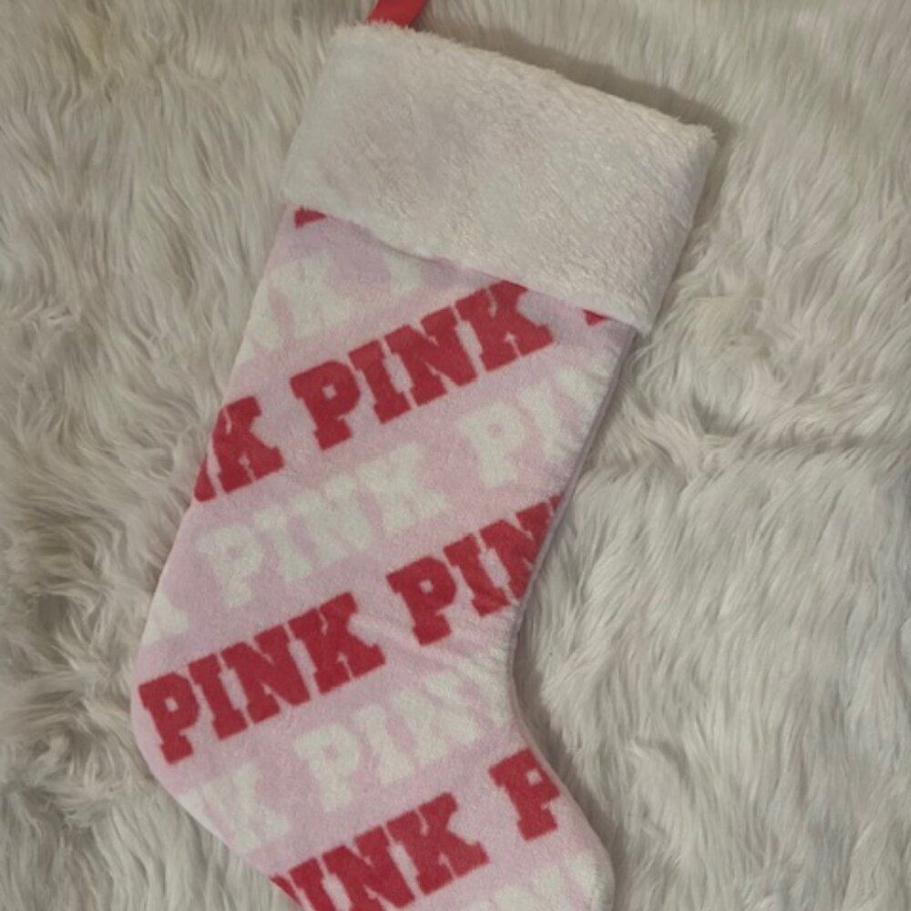 Victoria’s Secret Pink Christmas Stocking NWT   8143