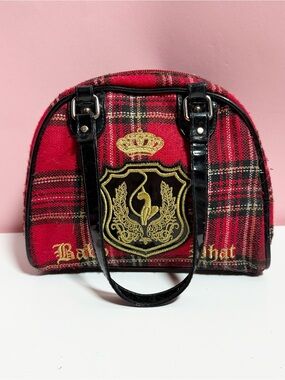 Vintage Y2K punk rock plaid baby phat mini bag purse